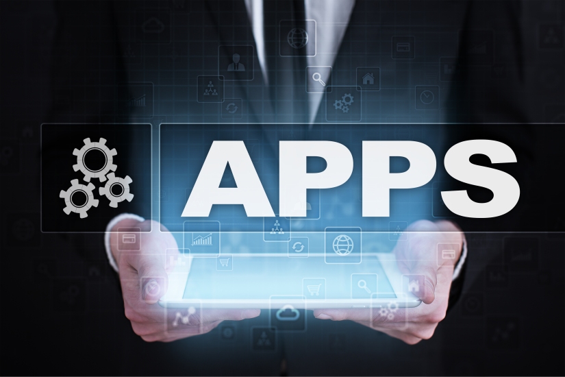 Apps development concept. Business and internet technology